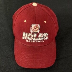 NCAA Wool Seminoles Noles Baseball Hat Red One‎ Size Fits All Adjustable Vintage